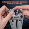 VEVOR Crimpzange Kabelschuhzange 6-50 mm², Batteriekabel-Crimpzange Batterieklemmen-Crimper, Crimpwerkzeug mit 6 Größen & 48 Kupferringverbinder, Kupferringklemmen-Crimpzange Kabelschneider – Bild 5 VEVOR Crimpzange Kabelschuhzange 6-50 mm², Batteriekabel-Crimpzange Batterieklemmen-Crimper, Crimpwerkzeug mit 6 Größen & 48 Kupferringverbinder, Kupferringklemmen-Crimpzange Kabelschneider – Bild 5