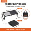 VEVOR BBQ Gills Holzkohlegrill Klappgrill Tischgrill 570 x 285 x 230 mm, 6 kg Belastbar Tragbarer Reisegrill Outdoor Campinggrill 300 ℃, Grillgitter + Grillplatte für Gartenpartys, Picknick, Terasse – Bild 2 VEVOR BBQ Gills Holzkohlegrill Klappgrill Tischgrill 570 x 285 x 230 mm, 6 kg Belastbar Tragbarer Reisegrill Outdoor Campinggrill 300 ℃, Grillgitter + Grillplatte für Gartenpartys, Picknick, Terasse – Bild 2