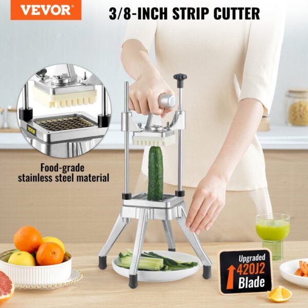 VEVOR Frittiermaschine 3/8 Zoll, Kartoffelschneider, Pommes-Schneidemaschine, zum Schneiden von Gemüse / Obst / Gurken / Kartoffeln / Zwiebeln / Pilz / Äpfeln – Bild 2 VEVOR Frittiermaschine 3/8 Zoll, Kartoffelschneider, Pommes-Schneidemaschine, zum Schneiden von Gemüse / Obst / Gurken / Kartoffeln / Zwiebeln / Pilz / Äpfeln – Bild 2