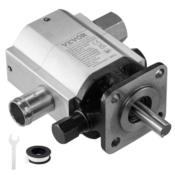 VEVOR Hydraulische Holzspalterpumpe 60 L/min 2-stufige 276 bar Holzspalterpumpe 2,54 cm Einlass 1,27 cm NPT Auslass 3600 U/min hydraulische Aluminium-Zahnradpumpe für Holzspalter mit kleinem Motor Schneepflug