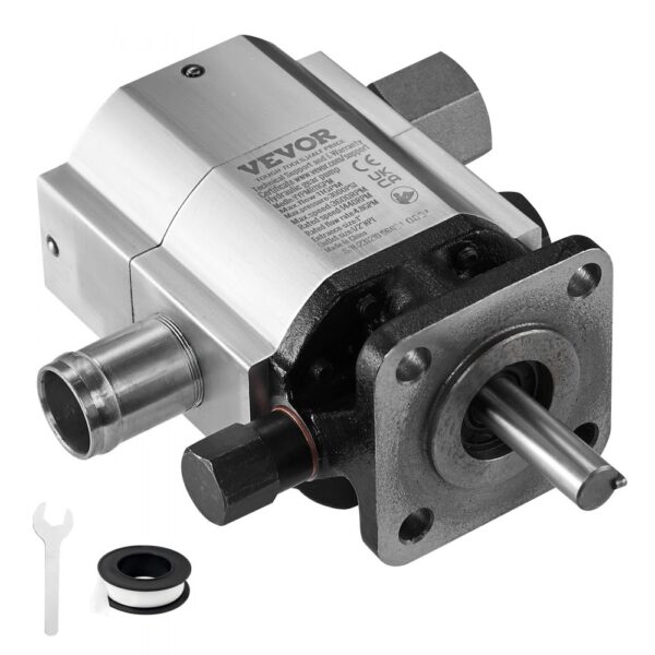 VEVOR Hydraulische Holzspalterpumpe, 13 GPM, 2-stufige 3000 PSI Holzspalterpumpe, 1" Einlass 1/2" NPT Auslass 3600 U/min Aluminium-Hydraulikzahnradpumpe, für Holzspalter mit kleinem Motor, Schneepflug