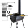 VEVOR Tragbarer Holzofen, Camping-Hot-Zelt-BBQ-Ofen, 300 cm, für den Außenbereich mit Rohren VEVOR Tragbarer Holzofen, Camping-Hot-Zelt-BBQ-Ofen, 300 cm, für den Außenbereich mit Rohren