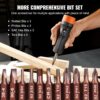 VEVOR 1/4-Zoll-Antriebs-Drehmomentschraubendreher-Schlüsselsatz, 1,13–7,91 Nm Drehmoment-Einstellbereich, 1 in-lb-Schritte Drehmomentschraubendreher, Schraubendreher-Bohrer-Set mit Sichtfenster – Bild 3