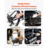 VEVOR Mechaniker-Werkzeugsatz Steckschlüsselsatz (450-tlg.) 6,4/9,5/12,7-mm-Antrieb, tiefe und Standard-Stecknüsse, SAE-metrisches Mechaniker-Werkzeugset mit Schraubenschlüsseln & Koffer – Bild 5