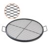 VEVOR X-Marks Feuerstellen-Grillrost, Φ 760 x 25 mm Lagerfeuer-BBQ-Grillrost aus Stahl mit Griff und Stütz-X-Draht, Tragbares Camping-Kochgeschirr für Partys und Zusammenkünfte im Freien, Schwarz