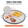 VEVOR X-Marks Feuerstellen-Grillrost, Φ 910 x 25 mm Lagerfeuer-BBQ-Grillrost aus Stahl mit Griff und Stütz-X-Draht, Tragbares Camping-Kochgeschirr für Partys und Zusammenkünfte im Freien, Schwarz – Bild 4
