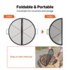 VEVOR Φ 910 x 25 mm X-Marks Feuerstellen-Grillrost, Faltbarer Runder Grillrost, Robuster Lagerfeuer-BBQ-Grillrost aus Stahl mit Griff & Stütz-X-Draht, Tragbares Camping-Kochgeschirr, Schwarz – Bild 3 VEVOR Φ 910 x 25 mm X-Marks Feuerstellen-Grillrost, Faltbarer Runder Grillrost, Robuster Lagerfeuer-BBQ-Grillrost aus Stahl mit Griff & Stütz-X-Draht, Tragbares Camping-Kochgeschirr, Schwarz – Bild 3