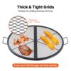 VEVOR Φ 910 x 25 mm X-Marks Feuerstellen-Grillrost, Faltbarer Runder Grillrost, Robuster Lagerfeuer-BBQ-Grillrost aus Stahl mit Griff & Stütz-X-Draht, Tragbares Camping-Kochgeschirr, Schwarz – Bild 5 VEVOR Φ 910 x 25 mm X-Marks Feuerstellen-Grillrost, Faltbarer Runder Grillrost, Robuster Lagerfeuer-BBQ-Grillrost aus Stahl mit Griff & Stütz-X-Draht, Tragbares Camping-Kochgeschirr, Schwarz – Bild 5