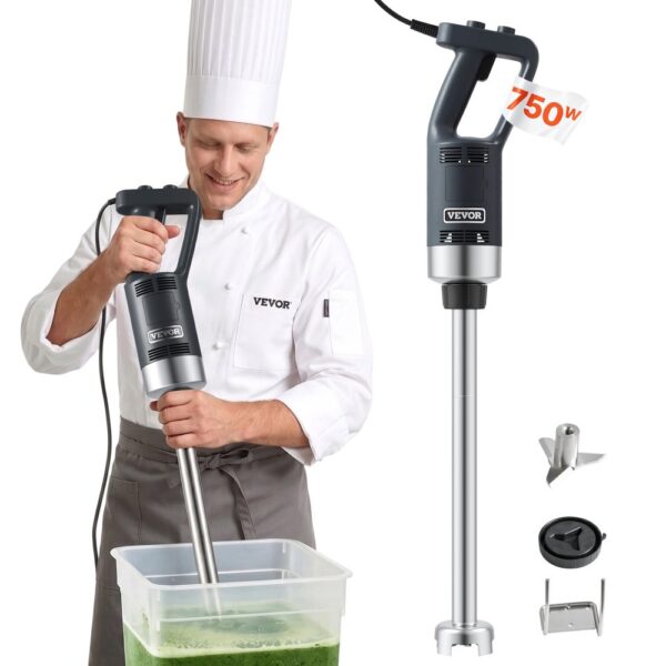 VEVOR Pürriermixer Elektrische Stabmixer 750 W, Hochleistungs-Pürierstab Einstellbare Drehzahlen, Edelstahl Mehrzweck Stabmixer 855 mm Abnehmbarer Rührstab, inkl. Wandhaken & Ersatzklingenkopf VEVOR Pürriermixer Elektrische Stabmixer 750 W, Hochleistungs-Pürierstab Einstellbare Drehzahlen, Edelstahl Mehrzweck Stabmixer 855 mm Abnehmbarer Rührstab, inkl. Wandhaken & Ersatzklingenkopf