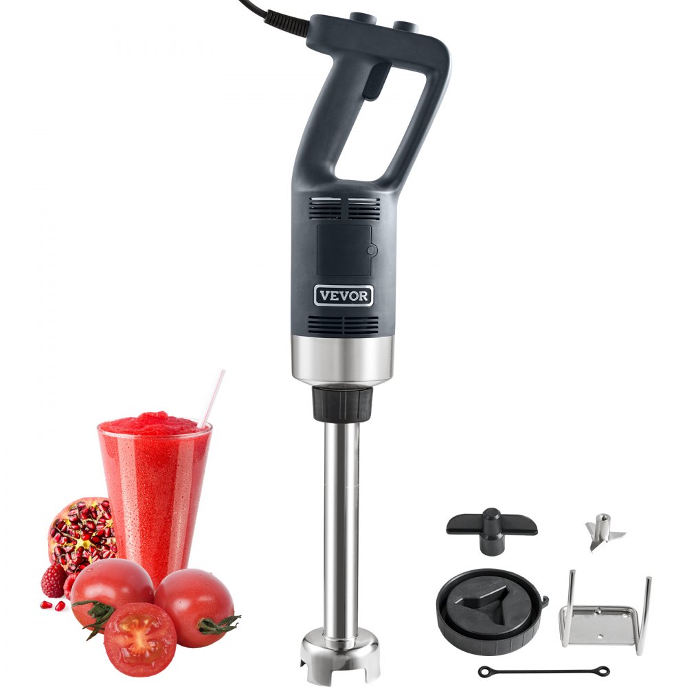VEVOR Pürriermixer Elektrische Stabmixer 750 W, Hochleistungs-Pürierstab Einstellbare Drehzahlen, Edelstahl Mehrzweck Stabmixer 660 mm Abnehmbarer Rührstab, inkl. Wandhaken & Ersatzklingenkopf