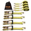 VEVOR 4er-Set Spanngurt 0,05 x 8 m Zurrgurt 4536 kg Ratschenzurrgurt Polyester-Gurt und Kohlenstoffstahl-Haken Befestigungsgurt Ratschenspanngurt Ideal für Motorräder Fahrräder Kajaks UTV Boote ATV VEVOR 4er-Set Spanngurt 0,05 x 8 m Zurrgurt 4536 kg Ratschenzurrgurt Polyester-Gurt und Kohlenstoffstahl-Haken Befestigungsgurt Ratschenspanngurt Ideal für Motorräder Fahrräder Kajaks UTV Boote ATV