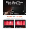 VEVOR 3000W Spannungswandler Transformator AC 110V⇋220V Transformer Wandler 3 US NEMA 5-15R 3-polige Ausgangssteckdosen, 3 europäische Shucko-Ausgangssteckdosen, 1 USB-Buchse und 1 Typ-C-Buchse – Bild 4