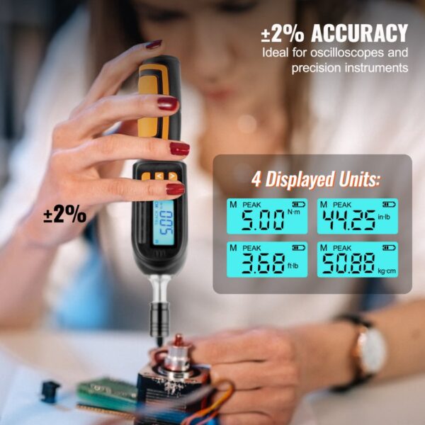 VEVOR Digitaler Drehmomentschraubendreher, 0.64cm, mit 0,01-Nm-Schritten – Bild 3