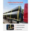 VEVOR Windengurte, 4" x 40', 6000 lbs Tragfähigkeit, 18000 lbs Bruchfestigkeit, LKW-Gurte mit flachem Haken, Ladungskontrolle für Anhänger, Bauernhöfe, Rettungen, Baumschoner, Gelb (10er-Pack) – Bild 4