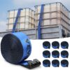 VEVOR Windengurte, 4" x 30', 6000 lbs Tragfähigkeit, 18000 lbs Bruchfestigkeit, LKW-Gurte mit flachem Haken, für Anhänger, Bauernhöfe, Rettungen, Baumschoner, blau (10er-Pack) VEVOR Windengurte, 4" x 30', 6000 lbs Tragfähigkeit, 18000 lbs Bruchfestigkeit, LKW-Gurte mit flachem Haken, für Anhänger, Bauernhöfe, Rettungen, Baumschoner, blau (10er-Pack)