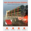 VEVOR Windengurte, 4" x 30', 6000 lbs Tragfähigkeit, 18000 lbs Bruchfestigkeit, LKW-Gurte mit flachem Haken, Ladungskontrolle für Anhänger, Bauernhöfe, Rettungen, Baumschoner, Rot (10er-Pack) – Bild 3 VEVOR Windengurte, 4" x 30', 6000 lbs Tragfähigkeit, 18000 lbs Bruchfestigkeit, LKW-Gurte mit flachem Haken, Ladungskontrolle für Anhänger, Bauernhöfe, Rettungen, Baumschoner, Rot (10er-Pack) – Bild 3