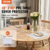 VEVOR Tischfolie Tischschutz Transparent 1,5 mm Dicke, φ 1230 mm Tischschutz-Folie PVC Runde Tischdecke Tischfolie Abwaschbar Verschleißfest Hitzebeständig Wasserdichte Tisch-Schutzfolie Wohnzimmer – Bild 2 VEVOR Tischfolie Tischschutz Transparent 1,5 mm Dicke, φ 1230 mm Tischschutz-Folie PVC Runde Tischdecke Tischfolie Abwaschbar Verschleißfest Hitzebeständig Wasserdichte Tisch-Schutzfolie Wohnzimmer – Bild 2
