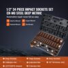 VEVOR Schlagschrauber-Set, 34-teilig, 6-Punkt-12,7-cm-Antrieb, Bit-Ratschen-Werkzeugset-Koffer – Bild 3 VEVOR Schlagschrauber-Set, 34-teilig, 6-Punkt-12,7-cm-Antrieb, Bit-Ratschen-Werkzeugset-Koffer – Bild 3