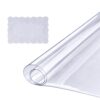VEVOR Tischfolie Tischschutz Transparent 1,5 mm Dicke, Tischschutz-Folie PVC 457 x 925,4 mm Rechteckige Tischdecke Tischfolie Abwaschbar Verschleißfest Hitzebeständig Wasserdichte Tisch-Schutzfolie