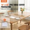 VEVOR Tischfolie Tischschutz Transparent 1,5 mm Dicke, Tischschutz-Folie PVC 457 x 925,4 mm Rechteckige Tischdecke Tischfolie Abwaschbar Verschleißfest Hitzebeständig Wasserdichte Tisch-Schutzfolie – Bild 2