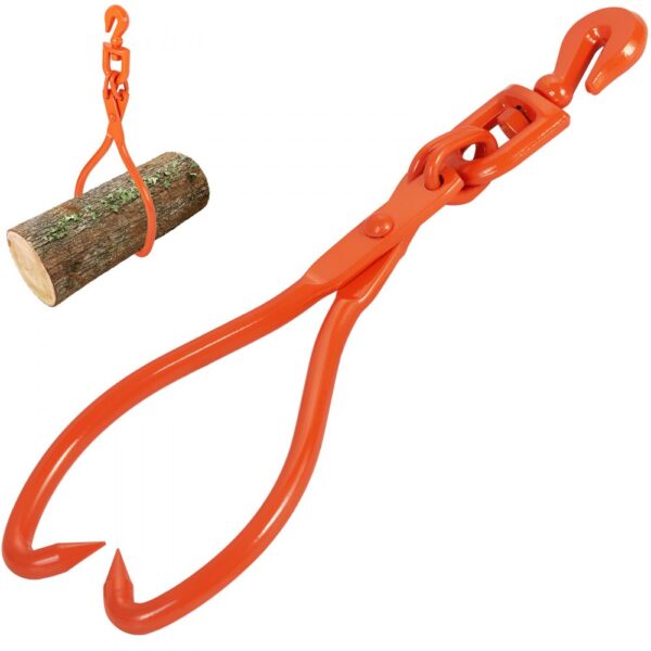 VEVOR Holzschleuderzange, 45,7 cm, 2 Klauen, Holzhebezange, robust, drehbar