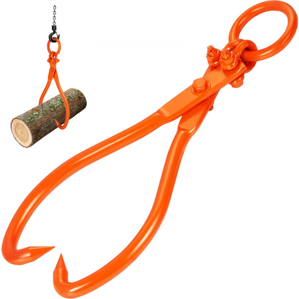 VEVOR Holzrückezange, 45,72 cm, 2-Klauen-Holzhebezange, strapazierfähig, 350,17 kg