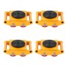 VEVOR 4x Panzerrollen 8T Transportfahrwerk 280x210x105mm Transportrollen aus Kohlenstoffstahl Industrieroller mit 4 PU-Richtungsräder Roller Ф 135x9mm Drehplatte Möbeltransporthilfe Transportroller