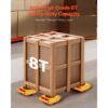 VEVOR 4x Panzerrollen 8T Transportfahrwerk 280x210x105mm Transportrollen aus Kohlenstoffstahl Industrieroller mit 4 PU-Richtungsräder Roller Ф 135x9mm Drehplatte Möbeltransporthilfe Transportroller – Bild 2