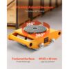 VEVOR 4x Panzerrollen 12T Transportfahrwerk 280x210x105mm Transportrollen mit 4 Richtungsräder aus Kohlenstoffstahl Industrieroller Roller Ф 135x9mm Drehplatte Möbeltransporthilfe Transportroller – Bild 3