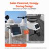 VEVOR Profi WLAN-Wetterstation 7 in 1 solarbetrieben Wettercenter 190,5 mm (7,5-inch) Display 150m Übertragungsreichweite Außensensor für Windgeschwindigkeit Windrichtung Temperatur Luftfeuchtigkeit Niederschlag – Bild 4