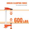 VEVOR Stangenklemmen für die Holzbearbeitung, F-Klemme, 2er-Pack, 91,4cm Klemme/Spreizer, 272,16kg Last – Bild 4