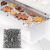 VEVOR Dachrinnenschutz, 12,7 cm breit, Aluminium-Blattfilter, selbstgemachte Dachrinnenabdeckung, 26 Stück, 31,7 m Gesamtlänge, φ 4 mm Lochdurchmesser und 0,5 mm dick, passend für jeden Dachrinnentyp