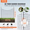 VEVOR 5er-Set Dekorativer Gartenzaun 75x93cm Metallzaun aus Kohlenstoffstahl Steckzaun 6,38cm Spike-Abstand Hundezaun Gitterzaun Beetzaun Zaun Metall Zaunelementen inkl. Befestigungsmaterial – Bild 2