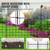 VEVOR 5er-Set Dekorativer Gartenzaun 75x93cm Metallzaun aus Kohlenstoffstahl Steckzaun 6,38cm Spike-Abstand Hundezaun Gitterzaun Beetzaun Zaun Metall Zaunelementen inkl. Befestigungsmaterial – Bild 5