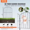 VEVOR 28x Dekorativer Gartenzaun 61x33cm Oberbogen Metallzaun aus Kohlenstoffstahl Steckzaun 5,08cm Spike-Abstand Hundezaun Gitterzaun Beetzaun Zaun Metall Zaunelementen inkl. Befestigungsmaterial – Bild 2