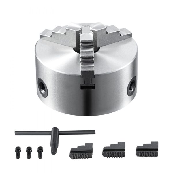 VEVOR Drehbankfutter K11-160 160mm Dreibackenfutter HT300-Material 3 Backenfutter Klemmbereich 3,5–160mm 3-Backen, 20Cr, ≥53HRC φ45mm Bohrung Spannfutter Drechselbank Selbstzentrierend VEVOR Drehbankfutter K11-160 160mm Dreibackenfutter HT300-Material 3 Backenfutter Klemmbereich 3,5–160mm 3-Backen, 20Cr, ≥53HRC φ45mm Bohrung Spannfutter Drechselbank Selbstzentrierend