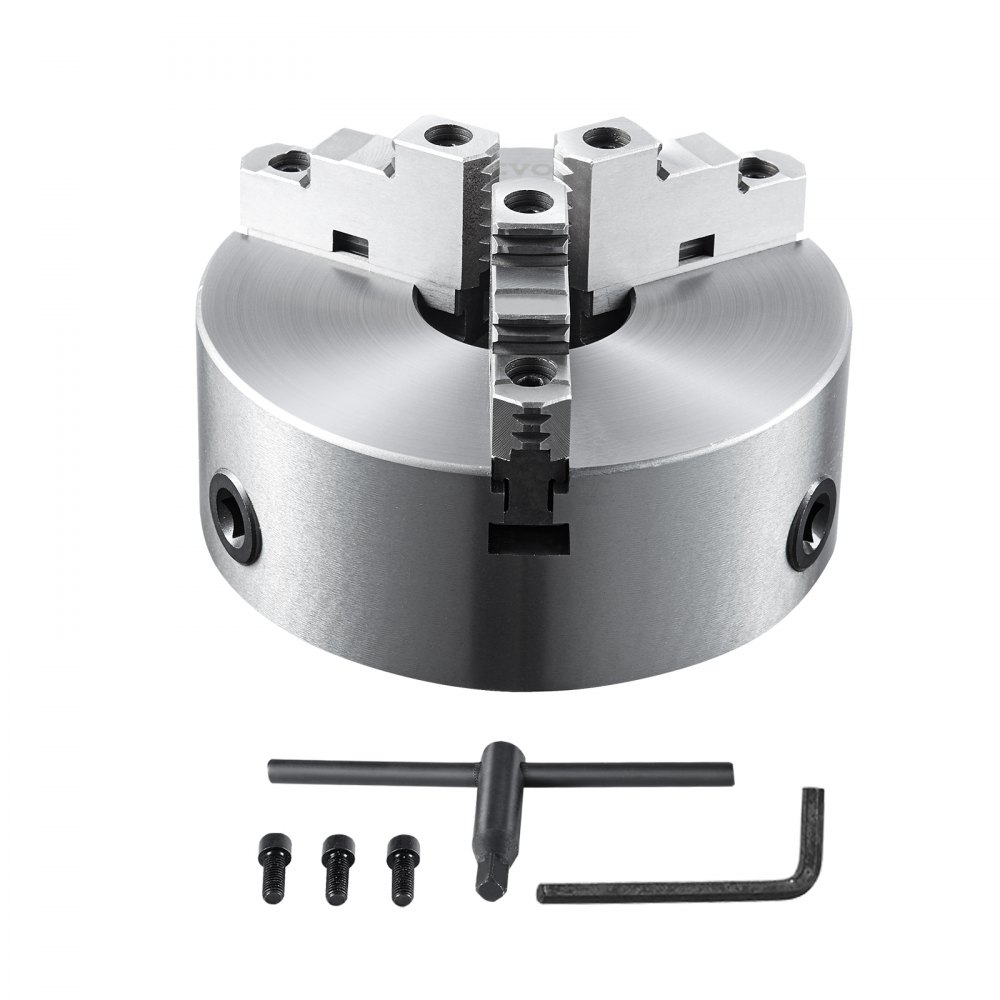VEVOR Drehbankfutter K11-250 250mm Dreibackenfutter HT300-Material 3 Backenfutter Spannbereich 6–250mm 3-Backen, 20Cr, ≥53HRC φ80mm Bohrung Spannfutter Drechselbank Selbstzentrierend