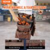 VEVOR Werkzeuggürtel 19 Taschen verstellbar von 81,2 bis 137,2 cm robuste Werkzeugtasche aus Polyester abnehmbare Werkzeugtasche für Elektriker Schreiner Heimwerker Holzarbeiter Baugewerbe Braun – Bild 2