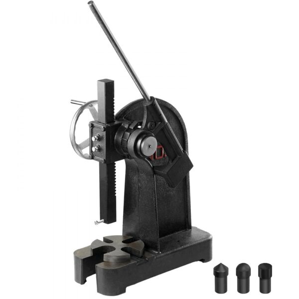 VEVOR Dornpresse, 3 t Ratschen-Dornpresse, Ratschenhebel-Dornpresse mit Handrad, 310 mm Maximale Höhe, Manuelle Desktop-Stanzpresse aus Gusseisen, zum Stanzen, Biegen, Strecken, Formen