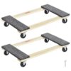 VEVOR Möbelwagen, Möbelwagen, 4 Räder, tragbare bewegliche Rollen, robust, ineinandergreifend, klein, flach, für schwere Möbel, 2 Stück, 40,6 x 27,9 cm, 227,8 kg Kapazität, schwarz