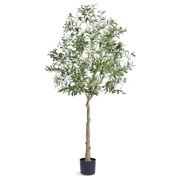 VEVOR Olivenbaum Künstlich 81x81x179cm Kunstpflanze PE Künstliche Pflanzen Fake Plastikpflanzen im Topf Kunstblume Geruchslos wasserdicht Ideal zur Dekoration von Schlafzimmer Arbeitszimmer Wohnzimmer