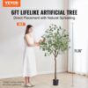 VEVOR Eukalyptus Künstlich 80x80x181cm Kunstpflanze PE Künstliche Pflanzen Fake Plastikpflanzen im Topf Kunstblume Geruchslos wasserdicht zur Dekoration von Schlafzimmer Arbeitszimmer Wohnzimmer – Bild 2
