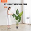 VEVOR Paradiesvogel Künstlich 700x700x1524mm Kunstpflanze PE Künstliche Pflanzen Plastikpflanzen im Topf Kunstblume Geruchslos Wasserdicht Ideale Dekoration für Schlafzimmer Arbeitszimmer Wohnzimmer – Bild 2