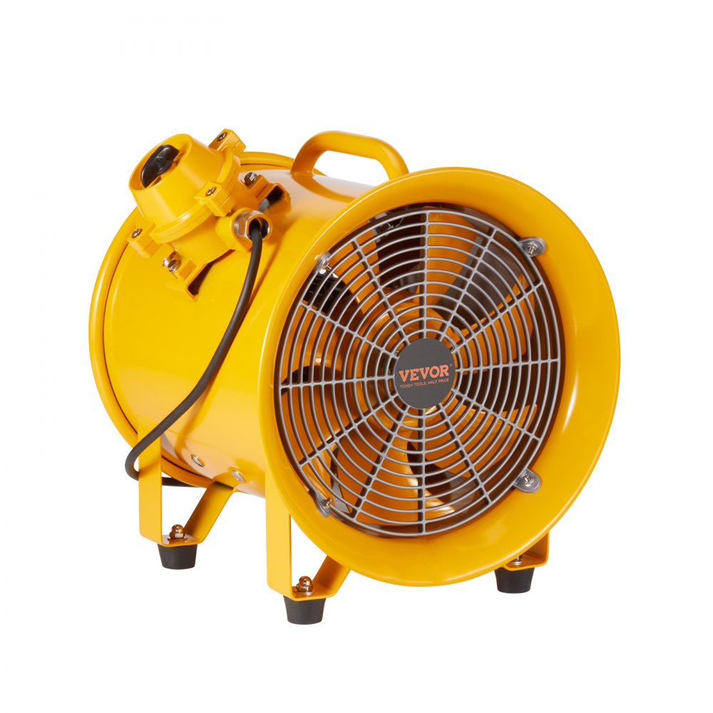 VEVOR Bauventilator 550-W-AC-Motor Baugebläse 2850 U/min Baulüfter Gebläse 1179 L/s (2500 CFM) Axiallüfter 3 m Netzkabel Axialgebläse 75 dB Geräuschpegel Industrielüfter IP44