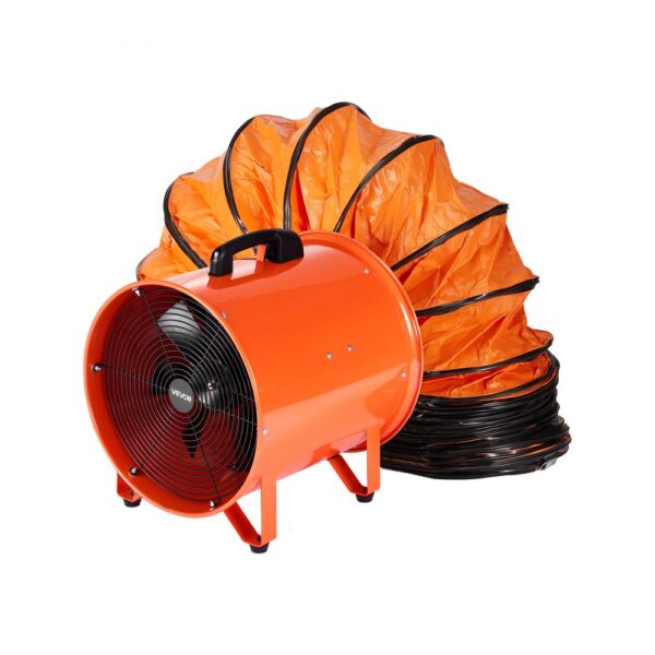 VEVOR Bauventilator 592W AC-Motor Baugebläse 2850 U/min Baulüfter Gebläse 5175 CFM (8792 m3/h) Axiallüfter 5 m Schlauch Axialgebläse 79 dB Geräuschpegel Industrielüfter IP44 VEVOR Bauventilator 592W AC-Motor Baugebläse 2850 U/min Baulüfter Gebläse 5175 CFM (8792 m3/h) Axiallüfter 5 m Schlauch Axialgebläse 79 dB Geräuschpegel Industrielüfter IP44