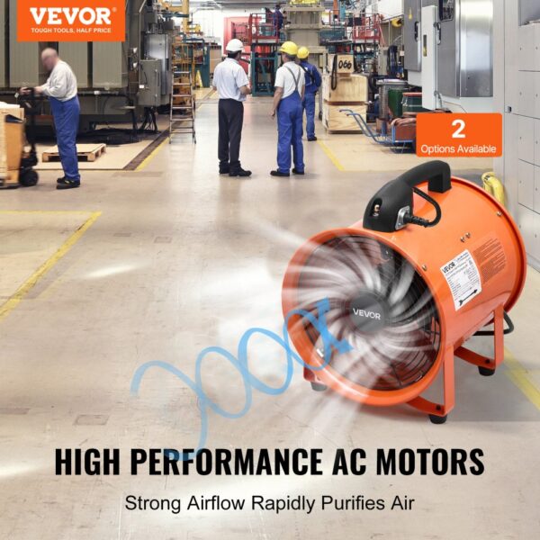 VEVOR Bauventilator 300-W-AC-Motor Baugebläse 2810 U/min Baulüfter Gebläse 1214 L/s (2574 CFM) Axiallüfter 10 m Schlauch Axialgebläse 79 dB Geräuschpegel Industrielüfter IP44 – Bild 2 VEVOR Bauventilator 300-W-AC-Motor Baugebläse 2810 U/min Baulüfter Gebläse 1214 L/s (2574 CFM) Axiallüfter 10 m Schlauch Axialgebläse 79 dB Geräuschpegel Industrielüfter IP44 – Bild 2