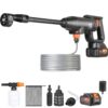 VEVOR Akku Hochdruckreiniger Kabellos Wasser Druckreiniger Spritzpistole Druckreinigerpistole (220W 21V, 40bar, zur mobilen Reinigung und Bewässerung, 4L/min, inkl. Zubehör, Ladegerät)