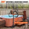 VEVOR Whirlpool Handlauf 272kg Tragfähigkeit Spa-Geländer aus Aluminiumlegierung Pool Handlauf Höhenverstellbar von 122,92 bis 160cm Haltegriff Einstiegshilfe 360° drehbar für Schwimmbäder Whirlpools – Bild 4