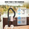 VEVOR Whirlpool Handlauf 272kg Tragfähigkeit Spa-Geländer aus Aluminiumlegierung Pool Handlauf Höhenverstellbar von 122,92 bis 160cm Haltegriff Einstiegshilfe 360° drehbar für Schwimmbäder Whirlpools – Bild 5