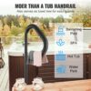 VEVOR Whirlpool-Handlauf 88,9–144,8cm höhenverstellbar Spa-Geländer Whirlpool Aluminiumlegierung rostfrei korrosionsbeständig Pool Handlauf 272kg Tragfähigkeit Haltegriff Einstiegshilfe – Bild 5